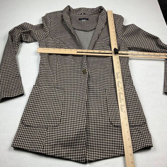 Tommy Hilfiger Womens Knit Blazer Houndstooth Professional Button Jacket Size 4 - Picture 5 of 10